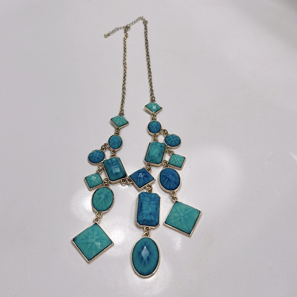 Gold and turquoise necklace